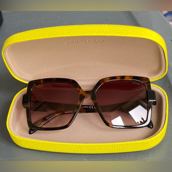 NEW EMILIO PUCCI EP 194 52F TORTOISE SHELL AUTHENTIC SUNGLASSES W/CASE 55-15 main image 9
